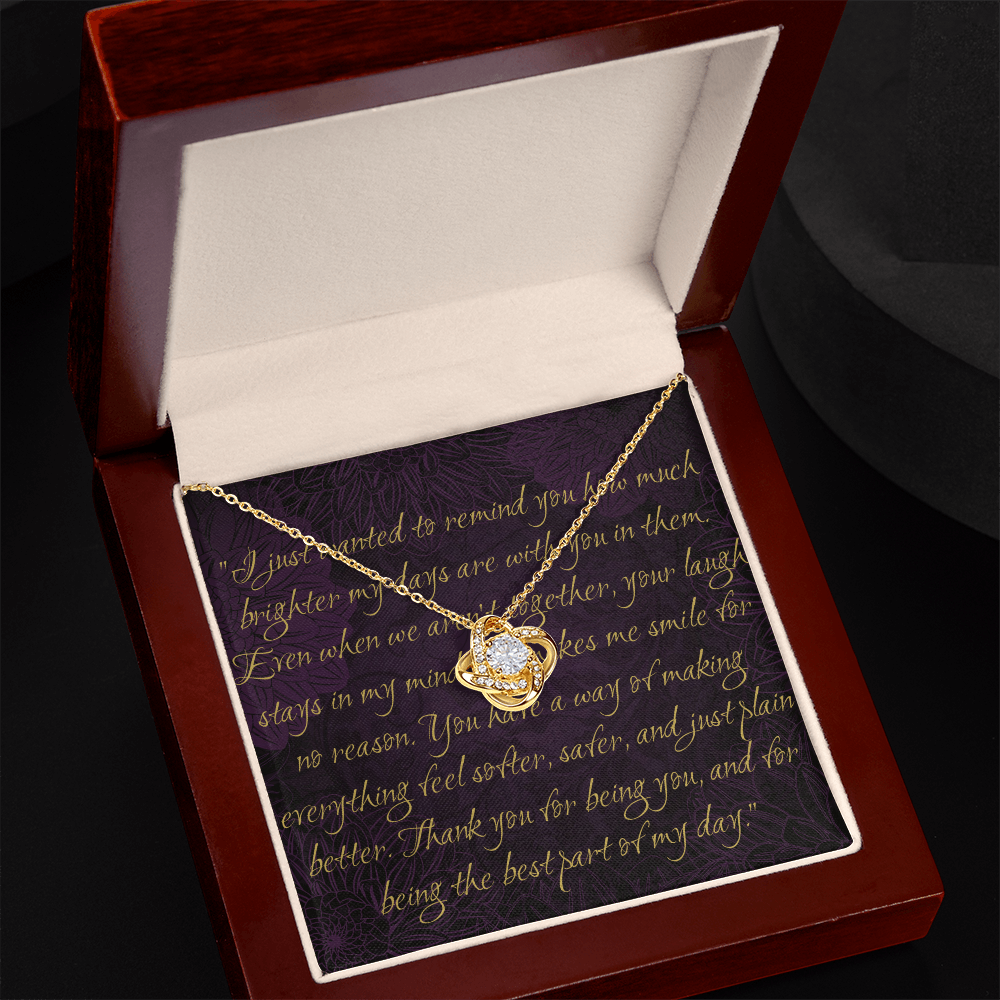 Love Knot Necklace – Timeless Yellow & White Gold Jewelry