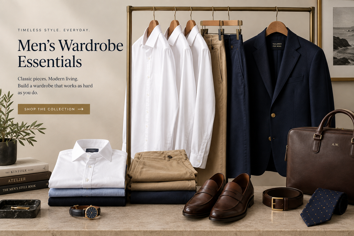 Men's Wardrobe Essentials Hero Banner