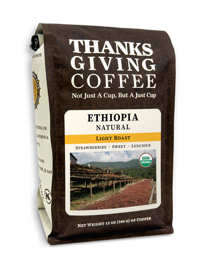Ethiopia Natural Single-Origin Coffee – Light Roast Whole Bean
