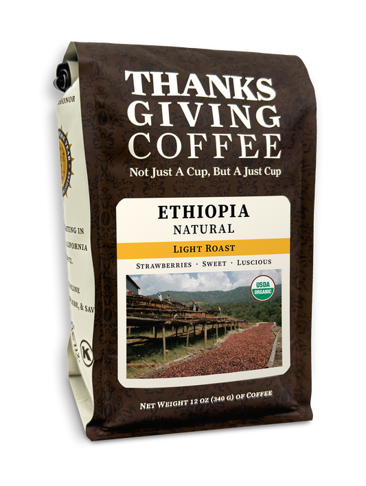 Ethiopia Natural Single-Origin Coffee – Light Roast Whole Bean