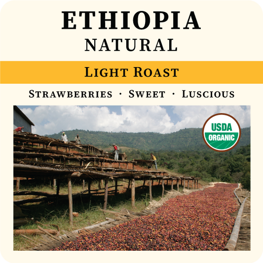 Ethiopia Natural Single-Origin Coffee – Light Roast Whole Bean