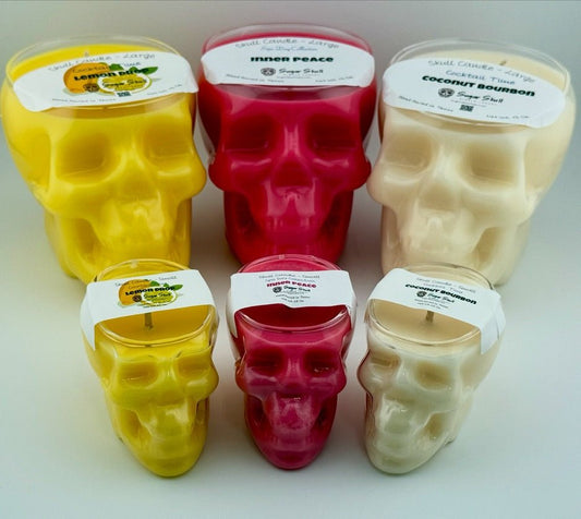 Spa Day Skull Candles