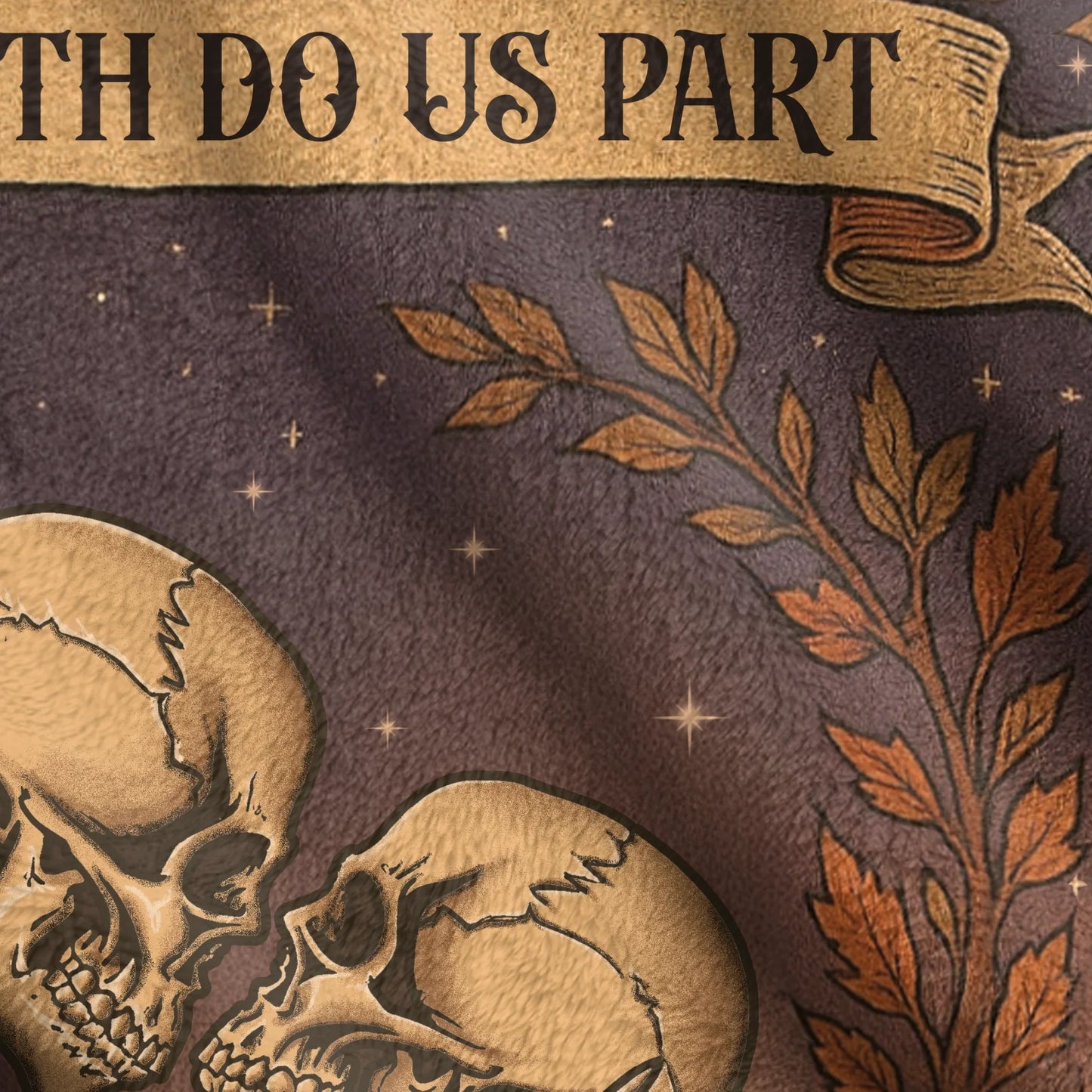 Personalized Skeleton Couple Cottage Quilt/Fleece Throw Blanket - Gift Idea For Couple - Til' Death Do Us Part