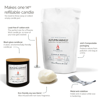 Autumn Harvest - Candle Making Kit + Jar