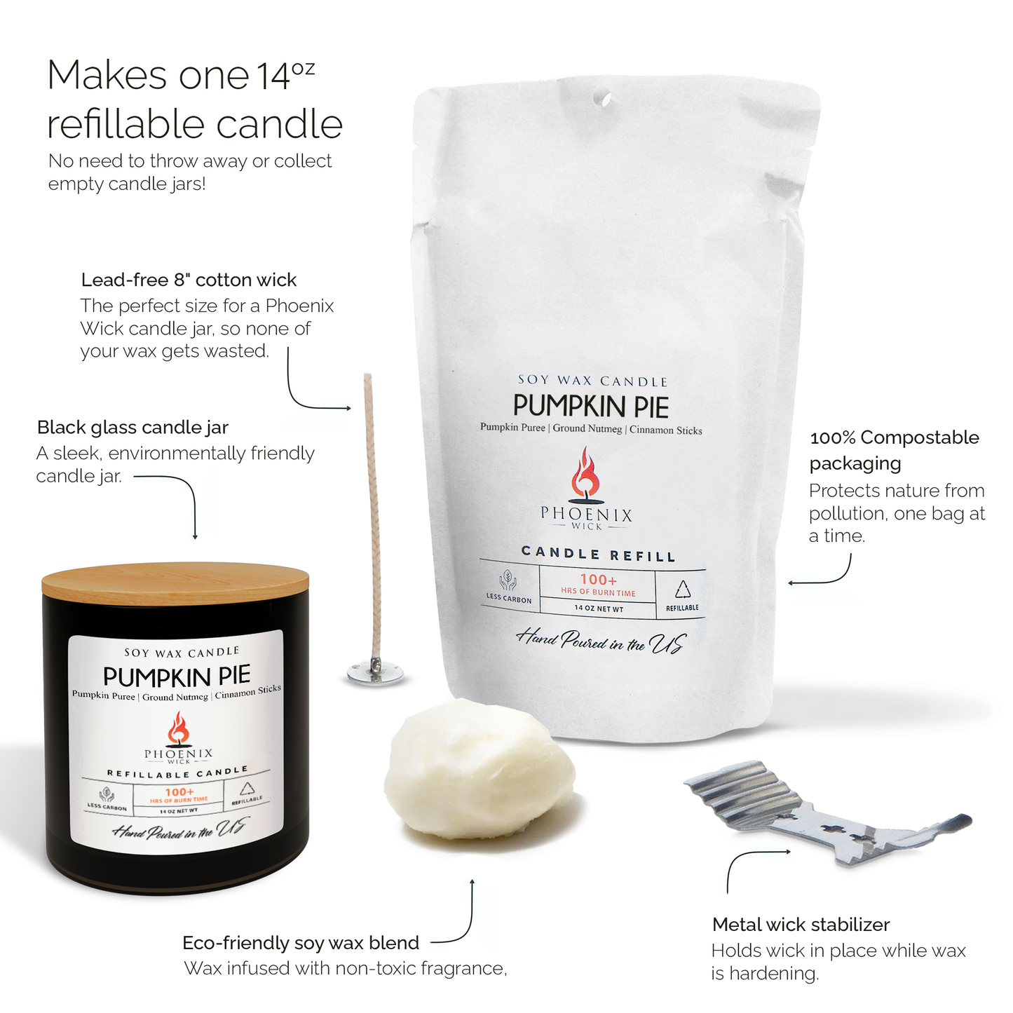 Pumpkin Pie - Candle-Making Kit + Jar