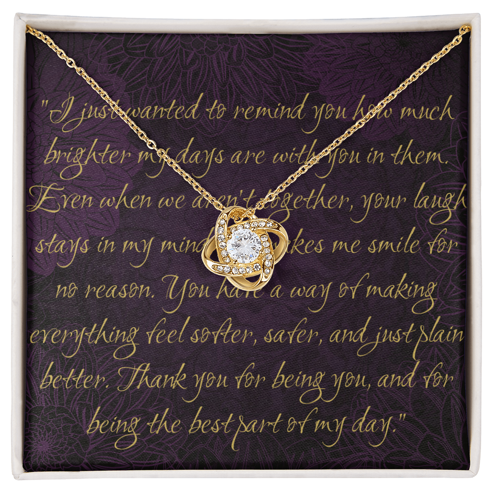Love Knot Necklace – Timeless Yellow & White Gold Jewelry