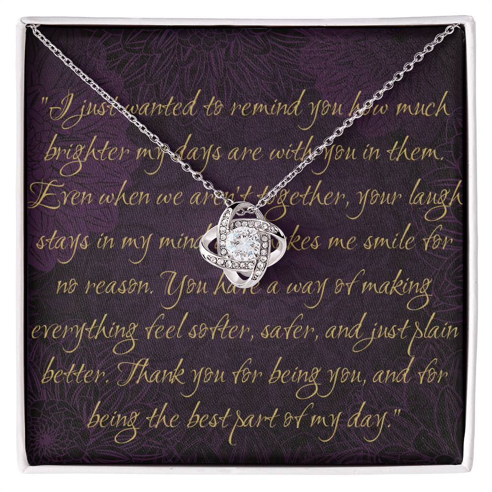 Love Knot Necklace – Timeless Yellow & White Gold Jewelry