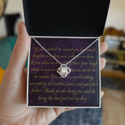 Love Knot Necklace – Timeless Yellow & White Gold Jewelry