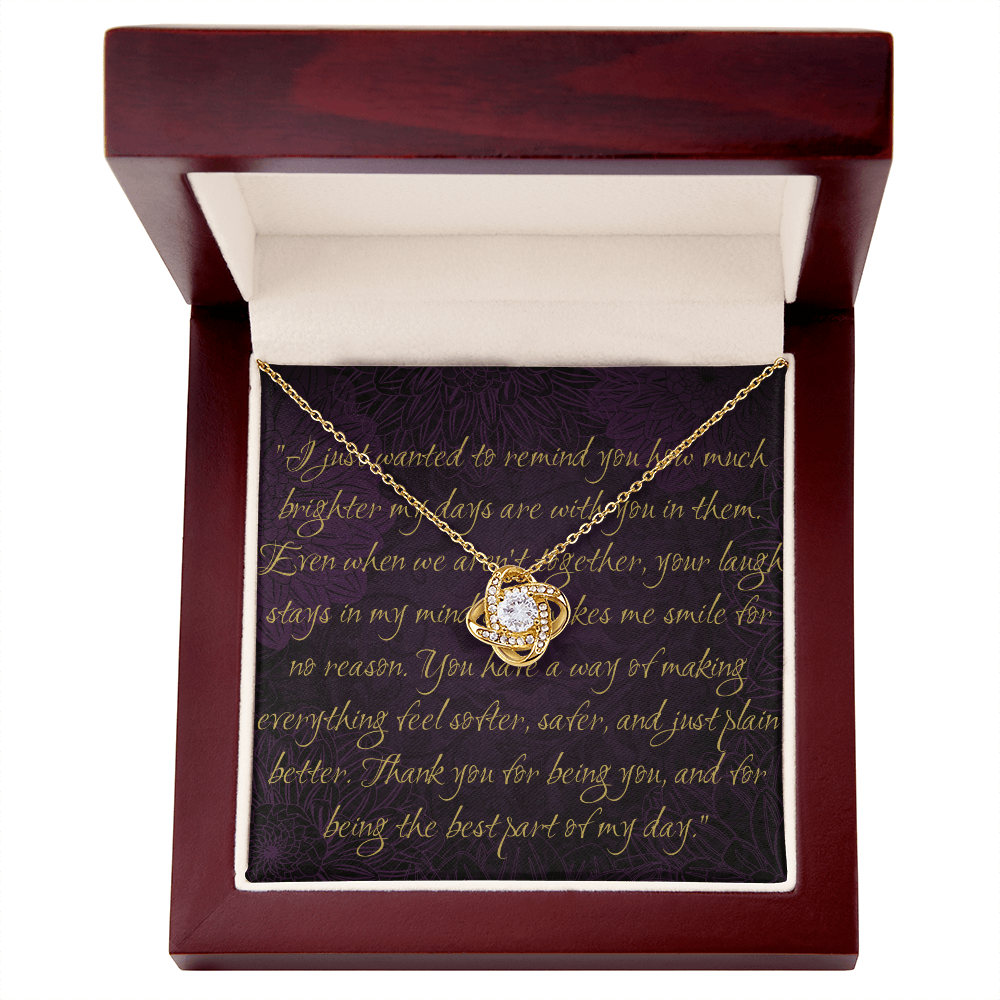 Love Knot Necklace – Timeless Yellow & White Gold Jewelry