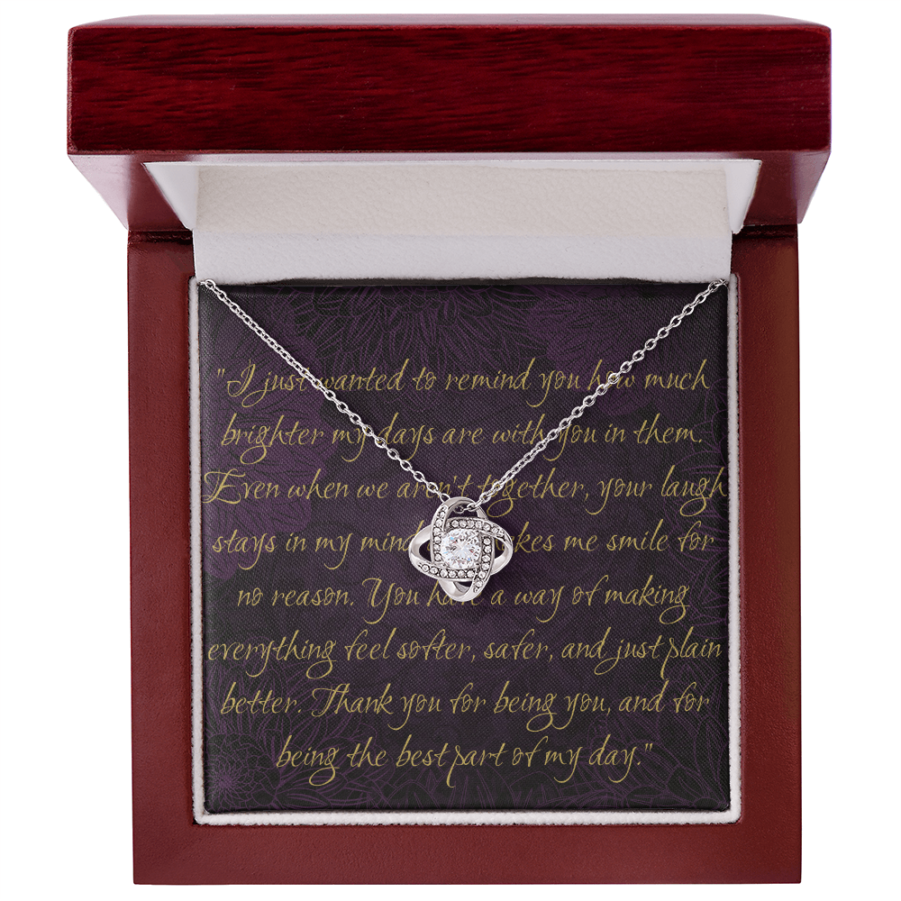 Love Knot Necklace – Timeless Yellow & White Gold Jewelry