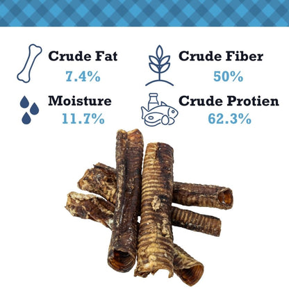 Country Living All-Natural Beef Trachea Dog Treats, Protein-Packed Chews – 12 Inches (5-Pack)