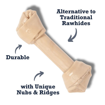 Country Living Nylon Bone Dog Chew Toy – Durable Rawhide-Shaped
