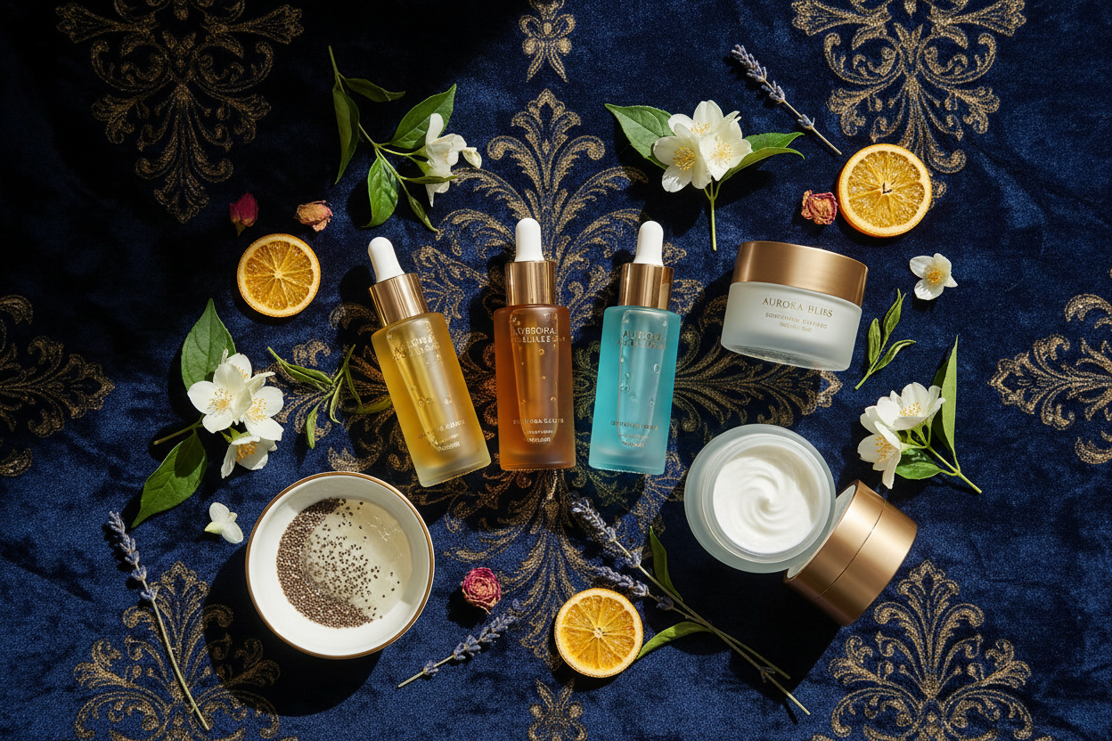Luxury Skincare Flatlay